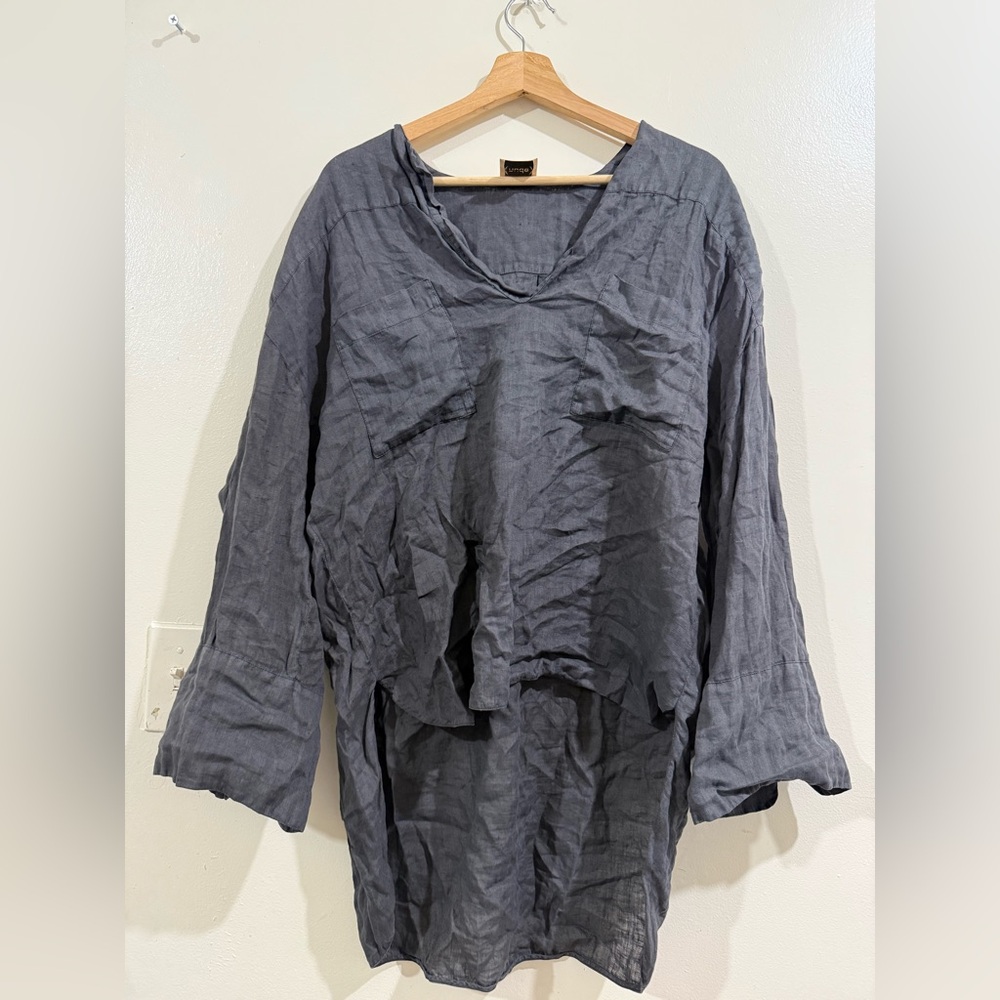NUDE Charcoal Tunic Top